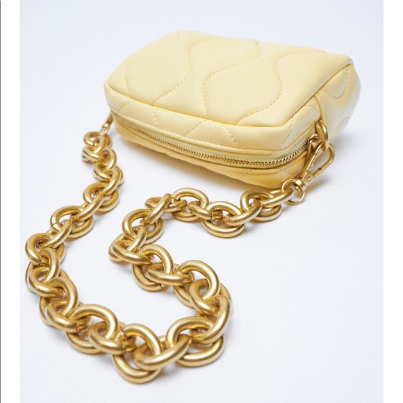 Zara chain strap vinyl shoulders bag - Picture 6 of 8